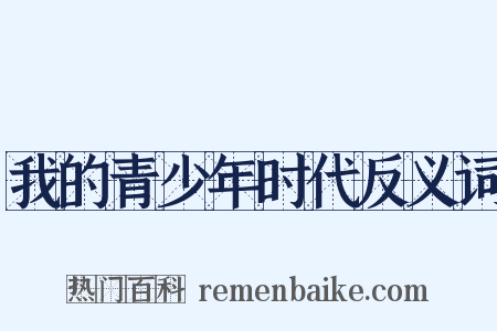 我的青少年时代反义词是什么意思的图片